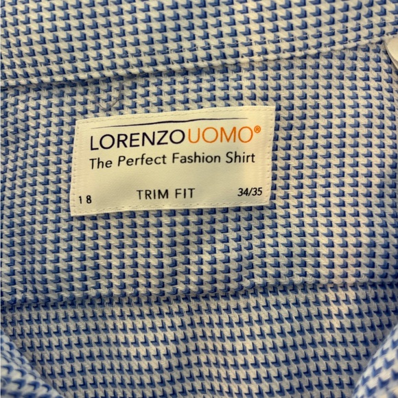 Lorenzo Uomo Light Blue Patterned Dress Shirt - Picture 2 of 3